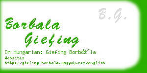 borbala giefing business card